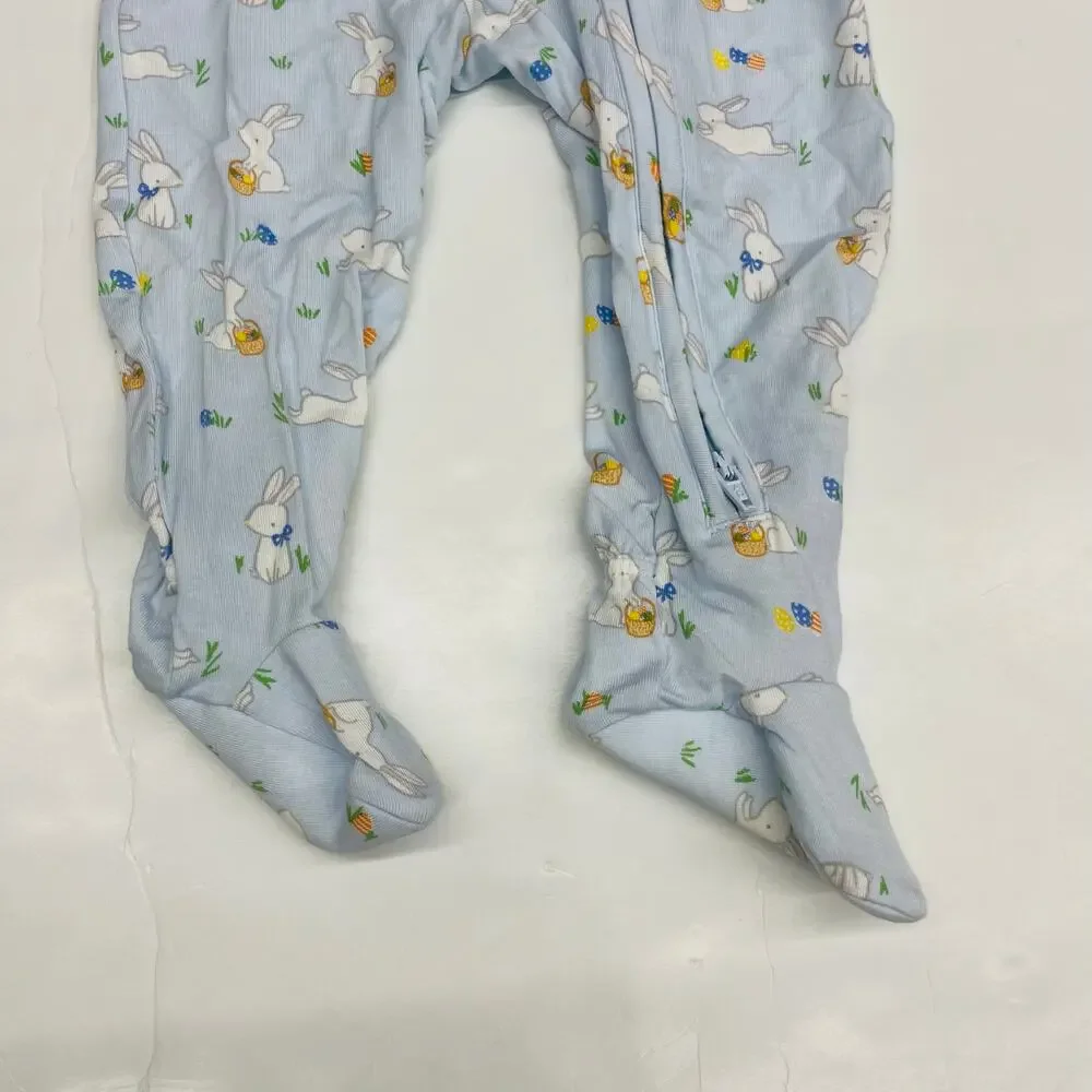 NWT Angel Dear 6-9M Blue Bunny Footie